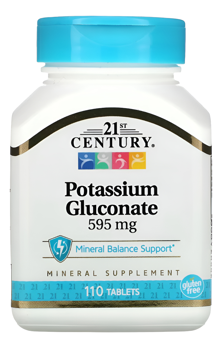 Potassium Gluconate 595mg 110 Tabs 21st Century