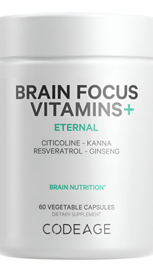 Codeage Suplemento De Vitaminas Para El Enfoque Cerebral, Función Cognitiva Y Apoyo A La Claridad Mental, Citicolina Co