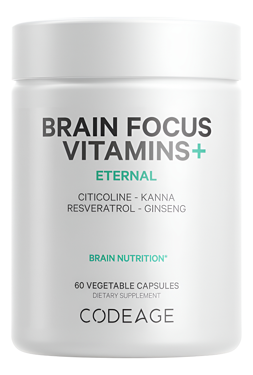 Codeage Suplemento De Vitaminas Para El Enfoque Cerebral, Función Cognitiva Y Apoyo A La Claridad Mental, Citicolina Co
