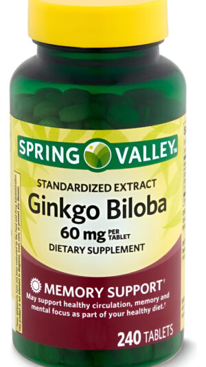 Ginkgo Biloba 60mg 240 Cápsulas Spring Valley