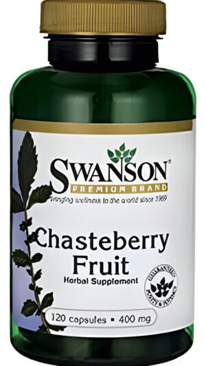 Swanson Chasteberry Fruit Salud De La Mujer Apoyo Menopáusico Salud De La Piel Suplemento Herbario 400 Mg 120 Cápsulas (tapas)