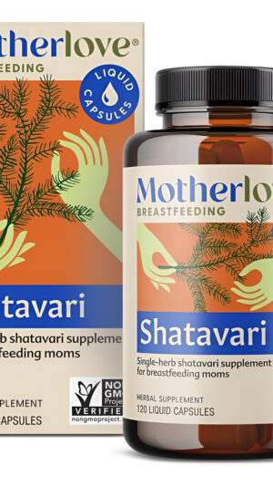 Motherlove Shatavari, Suplemento De Lactancia Para Apoyar El Suministro De Leche Materna (120 Cápsulas Líquidas)