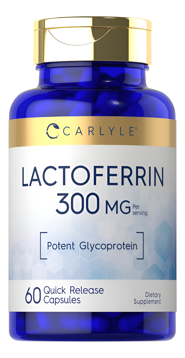 Carlyle Suplemento De Lactoferrina | 300 Mg | 60 Cápsulas | Sin Omg Y Sin Gluten