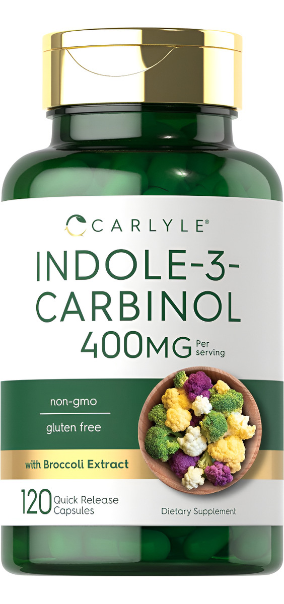Carlyle Indole-3-carbinol (i3c) 400mg | 120 Cápsulas | Fórmula Avanzada Con Extracto De Brócoli | Sin Omg, Sin Gluten
