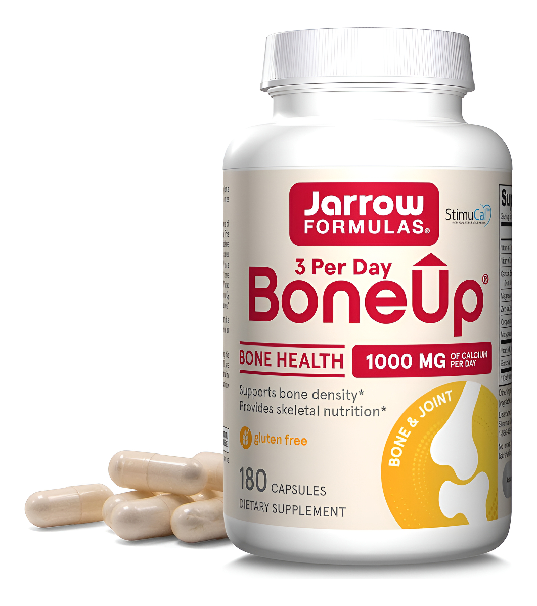 Jarrow Formulas Boneup Tres Por Día, 180 Cápsulas, 60 Porciones, Para Apoyo Óseo Y Nutrición Esquelética, Incluye Vitam