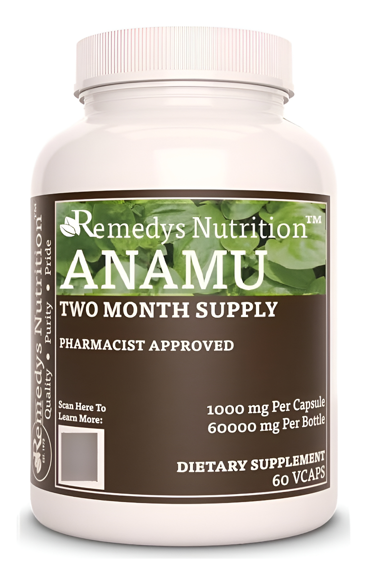 Remedy's Nutrition Suplemento De Hierbas Anamu | 60,000 Mg En Una Botella! (1,000 Mg, 60 Cápsulas Veganas)