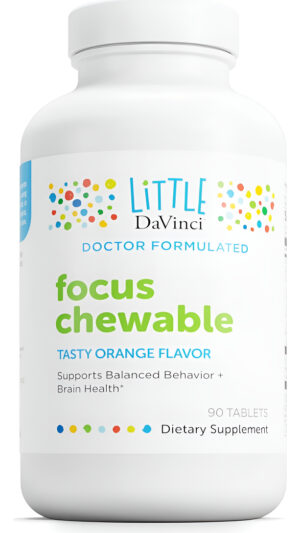 Davinci Labs Focus Chewable - Suplemento Para Apoyar El Comportamiento, La Salud Cerebral Y La Salud Inmunológica Para