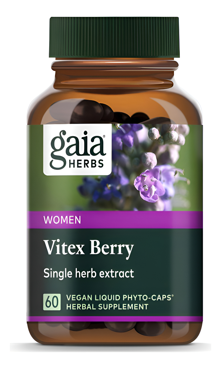 Gaia Herbs 60 Fitocápsulas Veganas De Vitex Berry, Suplemento Para Mujeres