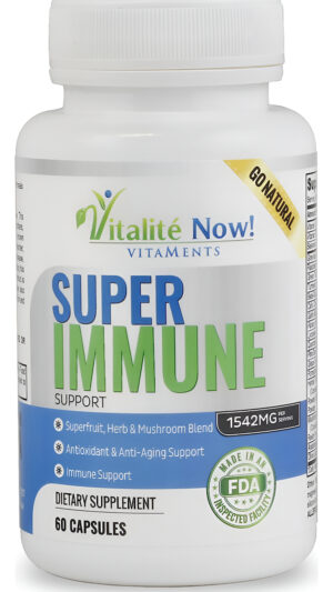 Super Wellness Immune Booster, Suplemento De Defensa Inmunológica, 60 Cápsulas