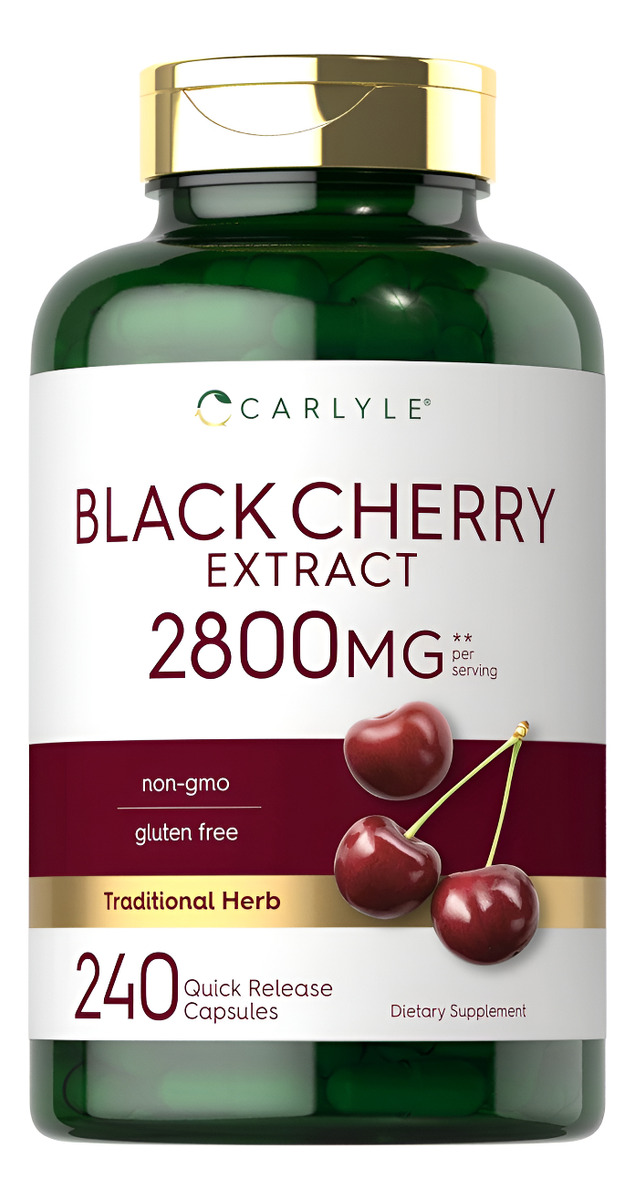 Carlyle Concentrado De Extracto De Cereza Negra 2800 Mg | 240 Cápsulas | Fórmula Sin Omg Y Sin Gluten | Suplemento De S