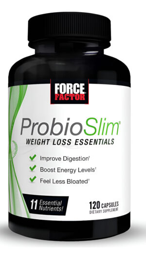 Force Factor Probioslim - Suplemento Probiótico Completo Para La Salud Digestiva Diaria Y Pérdida De Peso Para Mujeres Y Hombres Con Electrolitos Y E