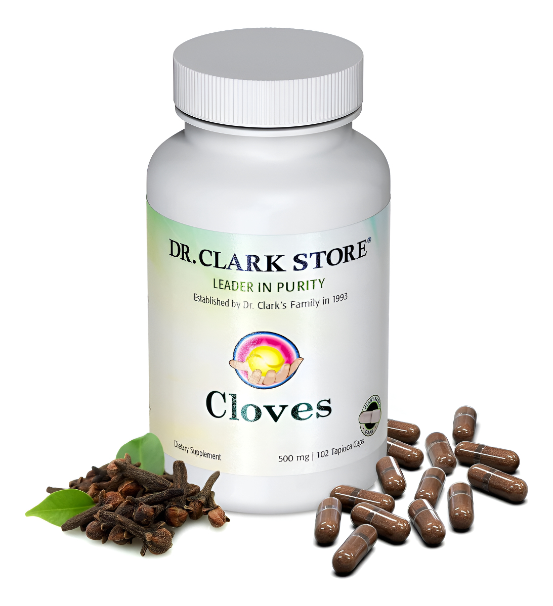 Dr Clark Store Clavo Vegetariano, 500 Mg, 102 Cápsulas De Tapioca - Ayuda A Mantener El Rendimiento Hepático Y La Circu