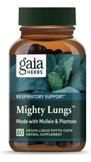 Gaia Herbs Mighty Lungs - Suplemento De Apoyo Pulmonar Para Ayudar A Mantener La Salud Pulmonar Y Respiratoria General*