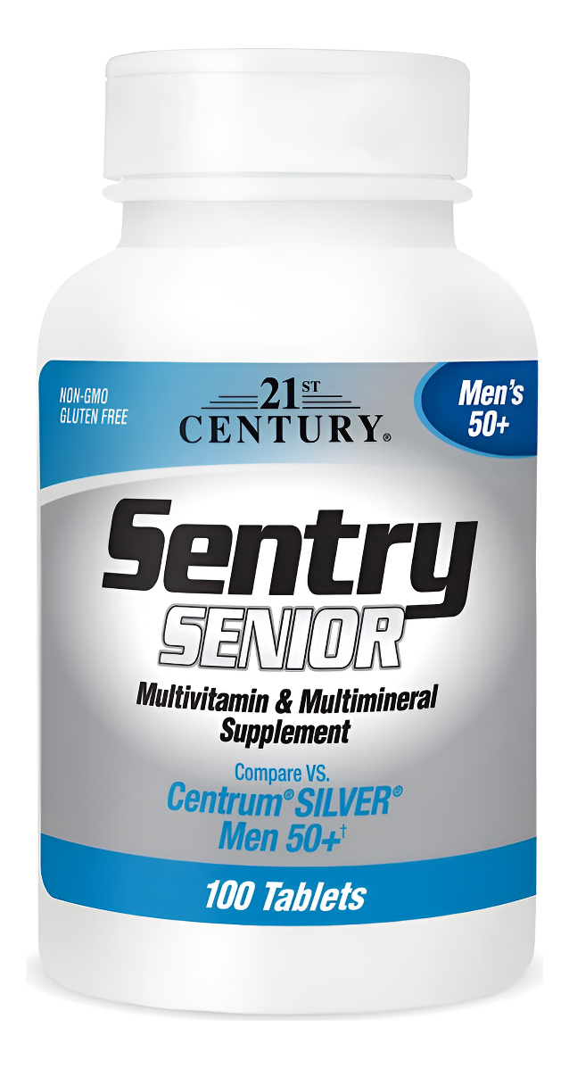 21st Century Sentry Senior Men 50+ Multivitamínico Para Hombres Mayores De 50 Años, 100 Tabletas