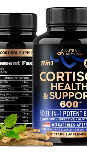 Suplemento De Cortisol  Balance Hormonal 13 En 1 Para Mujeres De 600 Mg  Suplemento Fabricado En Estados Unidos  Est
