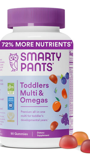Smarty Pants Suplemento Multivitamínico Con Omega-3 Para Niños De Dos Años En Adelante, 90 Gomitas, Sabor A Frutas Naturales