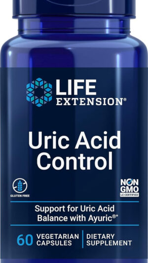 Life Extension Control De Ácido Úrico, 60 Cápsulas Vegetarianas