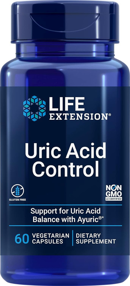 Life Extension Control De Ácido Úrico, 60 Cápsulas Vegetarianas