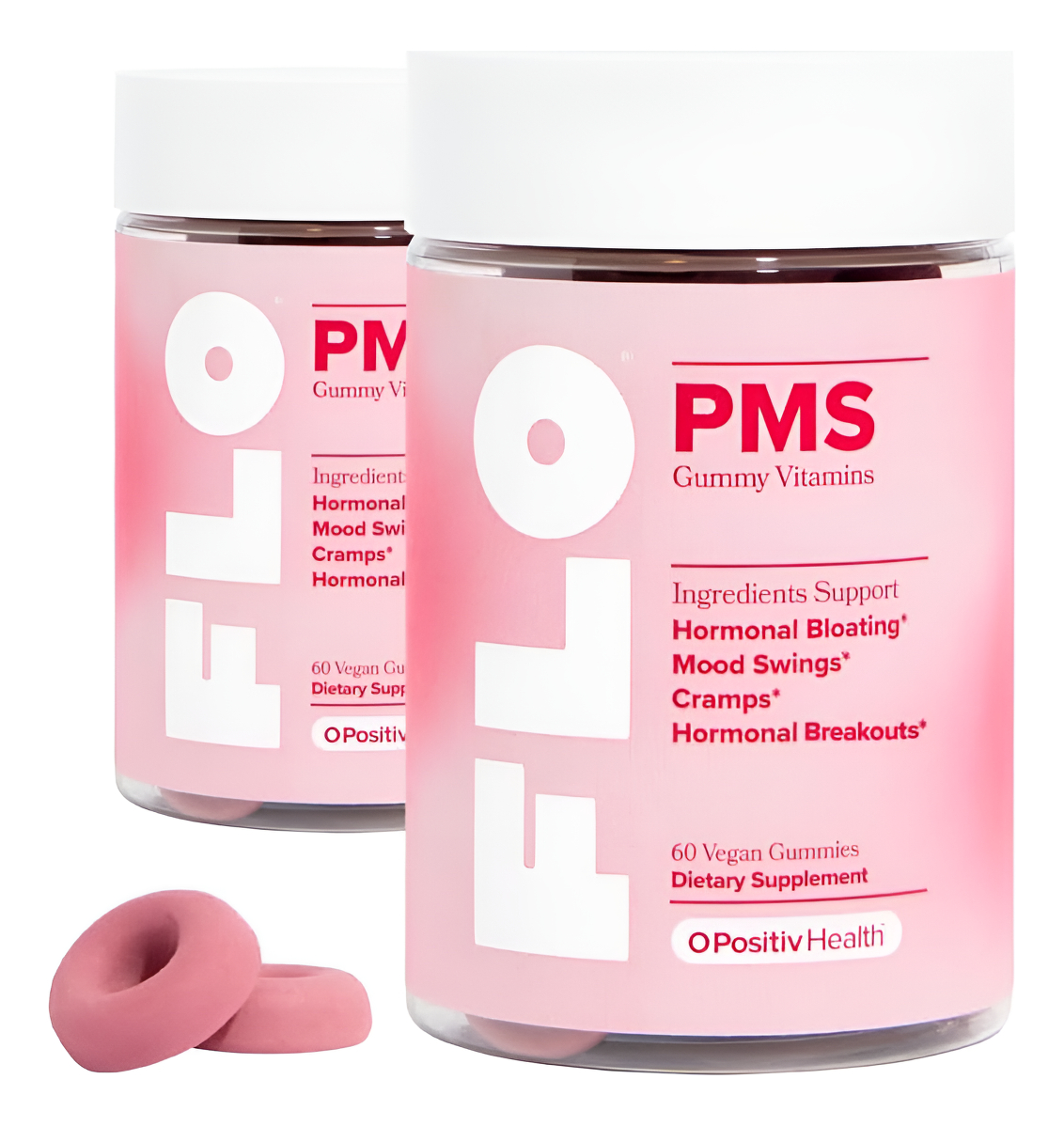 Flo Gomitas Pms Para Mujer, Alivio Proactivo Del Síndrome Premenstrual Apunta Brotes Hormonales, Hinchazón, Calambres