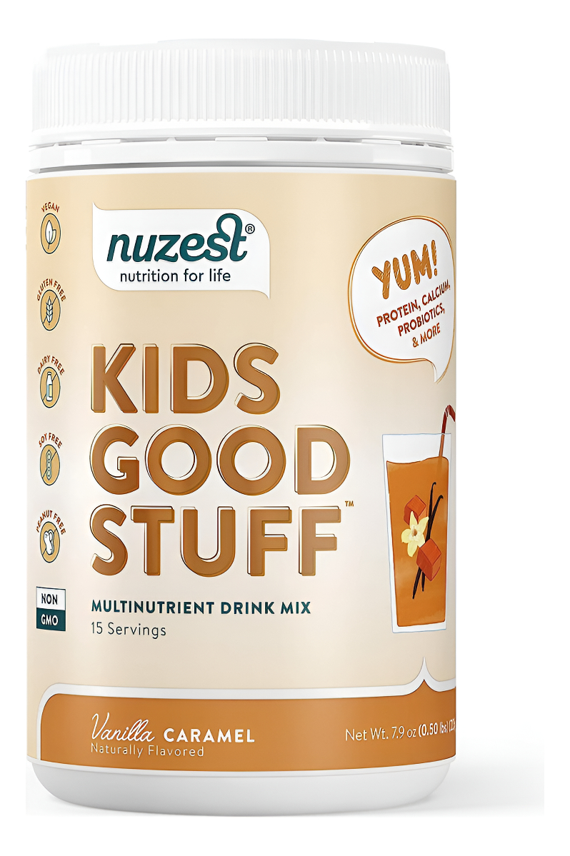 Nuzest - Kids Good Stuff Suplemento Nutricional Multivitamínico Batido De Proteínas Vegano, Sin Lácteos 225 G