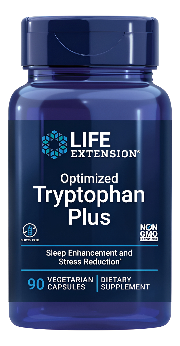 Life Extension Optimized Tryptophan Plus 1000mg - Suplemento De L-triptófano Con Niacina Y L-lisina Para Un Sueño Salud