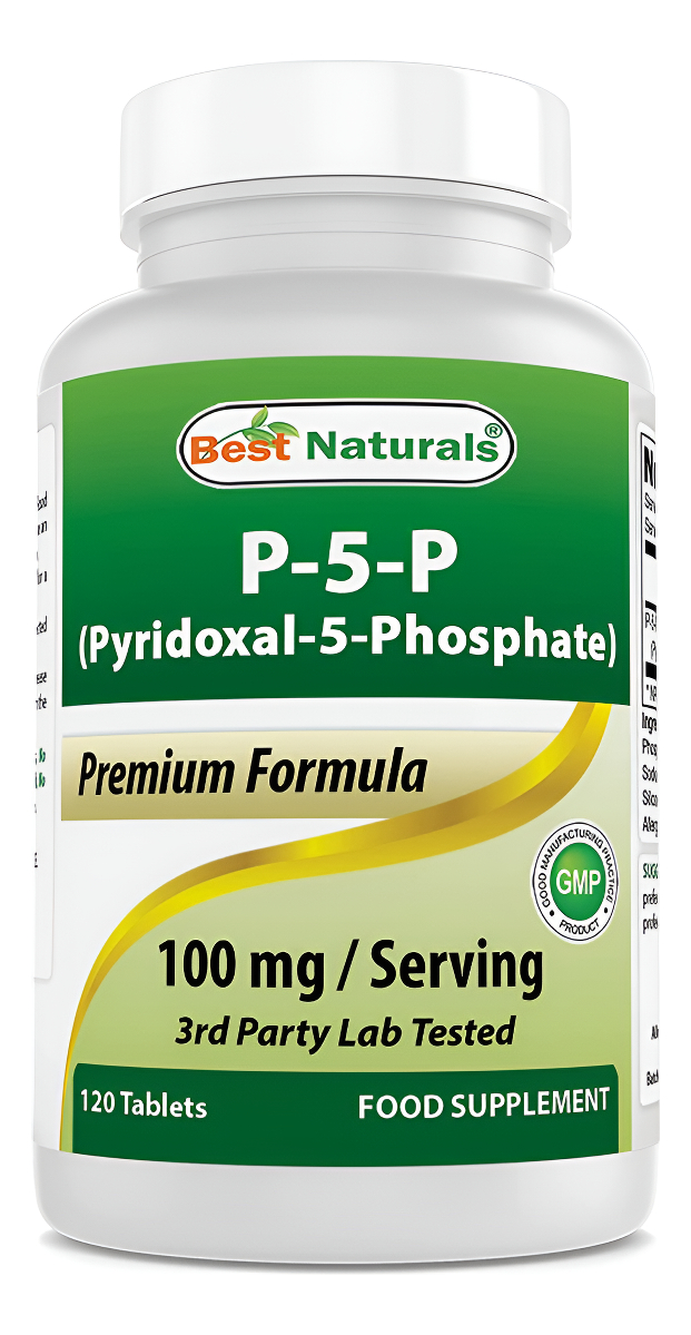 Mejor Naturals P5p Vitamina B6 (piridoxal 5 Fosfato) 100 Mg/