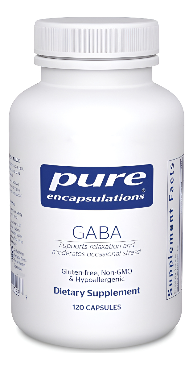 Pure Encapsulations Gaba - Suplemento Para Apoyar La Relajación Y La Moderación Del Estrés Ocasional - Con Aminoácidos
