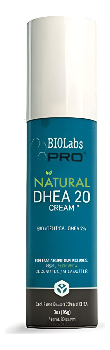Biolabs Pro Crema Bioidéntica Natural De 20 Mg Dhea - Suministro De Dos Meses - Para Hombres O Mujeres (sin Perfume - 3