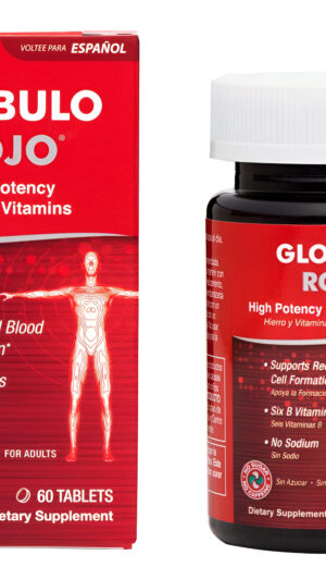 De La Cruz Glóbulo Rojo Multivitamínico Con Vitamina C De Alta Potencia, Zinc Y Vitaminas B 60 Tabletas