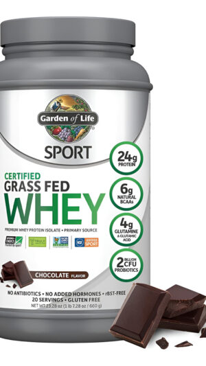 Garden Of Life Suplemento Dietario Deportivo, Polvo De Proteína De Suero De Leche, Sin Gluten, 24,33 Oz.