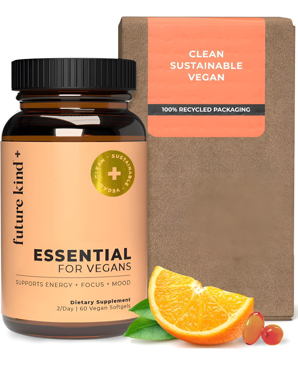 Future Kind Multivitamínico Esencial Vegano | 60 Cápsulas Blandas Con Omega-3 Vegetal, Dha Y Epa De Aceite De Algas