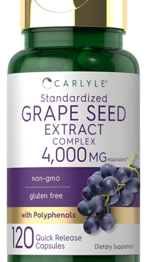 Carlyle Extracto Semilla De Uva 4000 Mg 120 Cápsulas