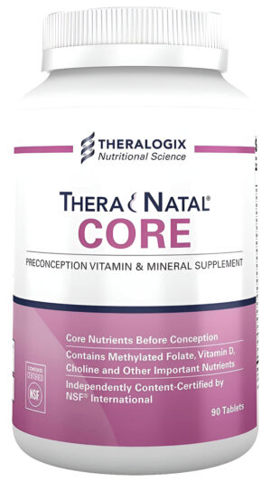 Theranatal Core Preconception Suplemento Prenatal De Vitaminas Y Fertilidad Para Mujeres, 90 Cápsulas