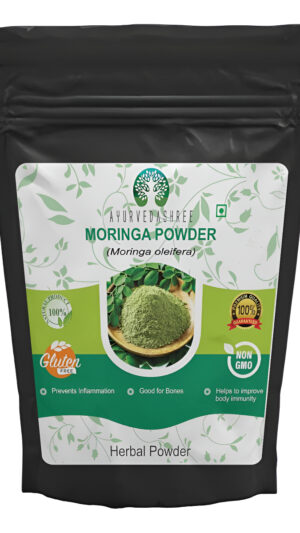Ayurvedashree Polvo De Hoja De Moringa 1.76 Oz I Moringa Olifera En Polvo I Probado En Laboratorio Para Pureza I No Gmo I Certificado Gmp I Vegano