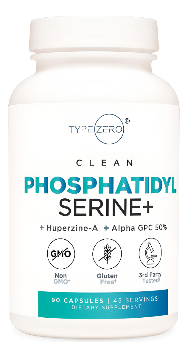 Type Zero Fosfatidilserina 3x Strength Nootropics Suplemento De Apoyo Cerebral Con Alpha Gpc, Huperzina A Y Fosfatidils