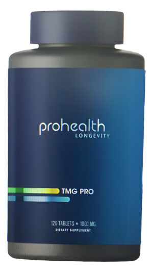 Prohealth Longevidad | Tmg Pro (trimetilglicina), Betaína Anhidra - 1,000 Mg, 120 Tabletas