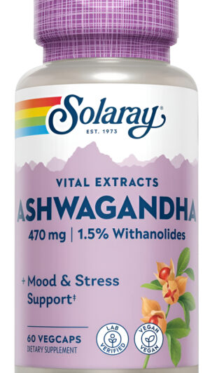 Solaray Extracto De Ashwagandha, 470 Mg | 60 Unidades