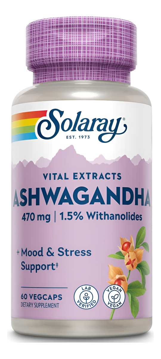 Solaray Extracto De Ashwagandha, 470 Mg | 60 Unidades