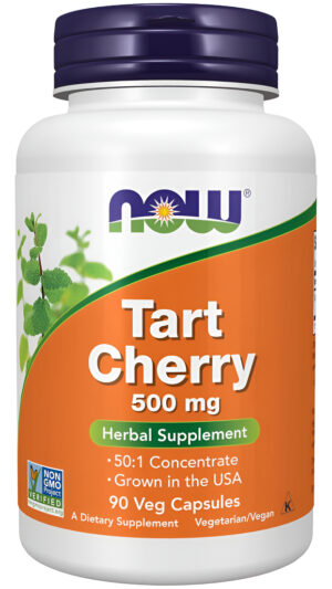 Now Foods Suplementos, Cereza Ácida (prunus Cerasus) 500 Mg, Concentrado 50:1, 90 Cápsulas Vegetales