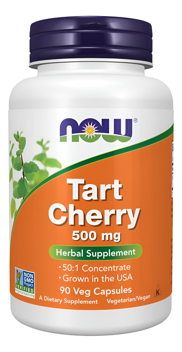 Now Foods Suplementos, Cereza Ácida (prunus Cerasus) 500 Mg, Concentrado 50:1, 90 Cápsulas Vegetales