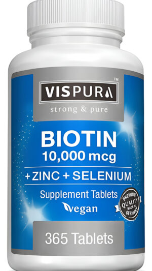 Vispura Biotina 10000 Mcg + Zinc + Selenio 365 Tabletas
