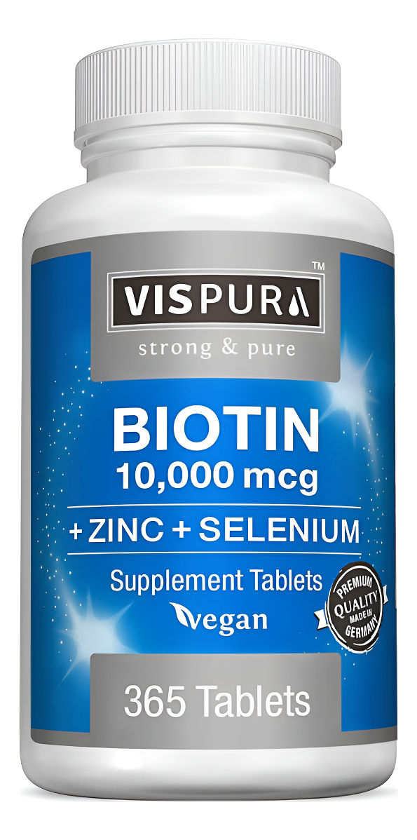 Vispura Biotina 10000 Mcg + Zinc + Selenio 365 Tabletas
