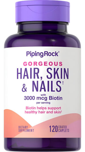Piping Rock Hair Piel Y Uñas Vitaminas 120 Pastillas Con Bio