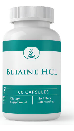 Pure Original Ingredients Betaína Hcl, (100 Cápsulas) Siempre Pura, Sin Aditivos Ni Rellenos, Verificado Por Laboratorio