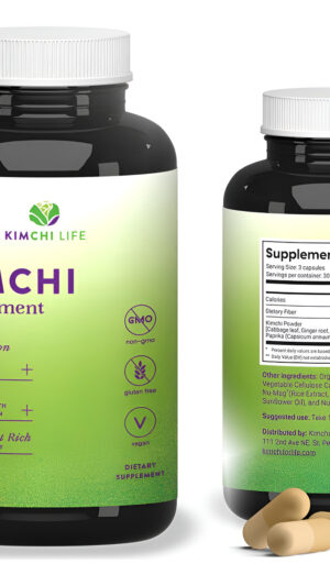 Cápsulas Diarias De Kimchi Fermentado Premium - Suplemento Nutricional Vegano Y Natural - Probióticos Para La Salud Int