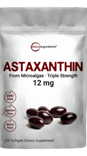 Micro Ingredients Astaxantina 12 Mg 120 Cápsulas