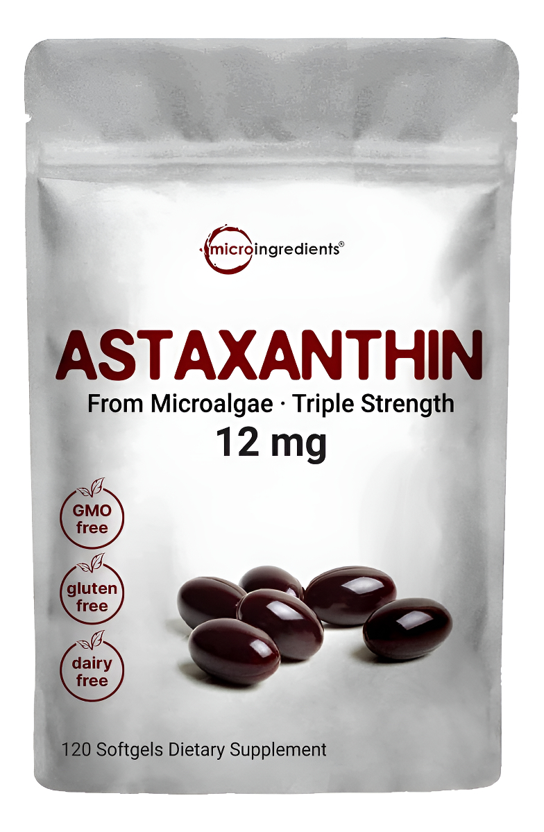 Micro Ingredients Astaxantina 12 Mg 120 Cápsulas