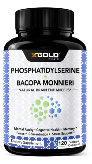 Phosphatidilserine & Bacopa Monnieri 400 Mg Suplemento 2 En 1  Potenciador Cerebral Natural / Nootrópico Para Un Enfoq