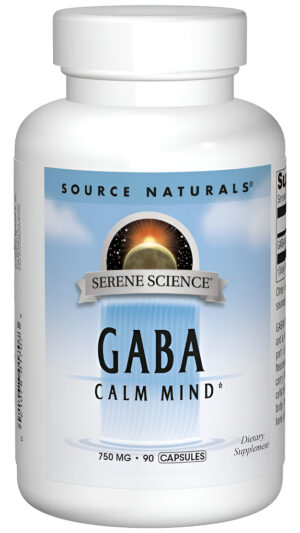 Source Naturals Serene Science Gaba, Para Una Mente Tranquila, 750 Mg - 90 Cápsulas