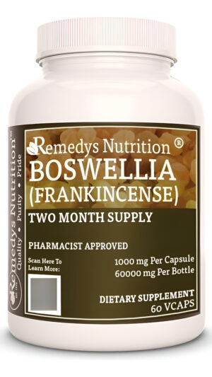Remedy's Nutrition Extracto De Incienso (boswellia Serrata) En Polvo De 1,000 Mg Cápsulas Veganas Suplemento A Base De